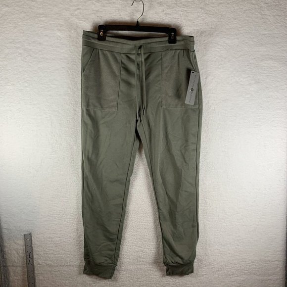 Harmony Balance Jogger Pants Women's Large Olive Green‎ Drawstring Pockets 6795 - Picture 1 of 8
